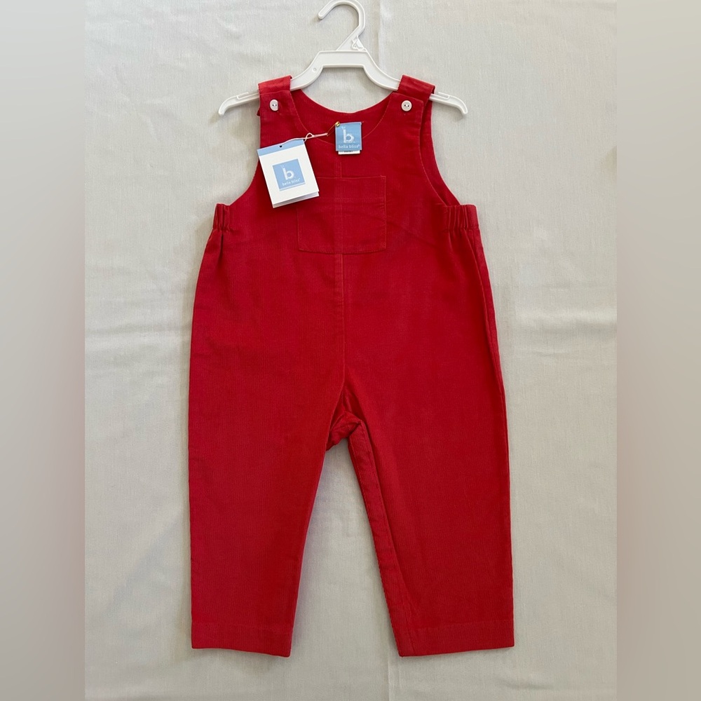 bella bliss Soft Red Kids Corduroy Overalls
